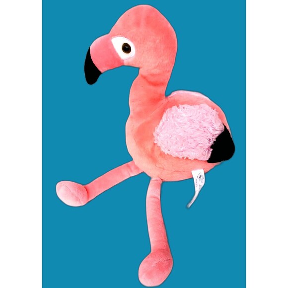 The Petting Zoo Pink Flamingo 12" Stuffed Animal Plush Bird Toy Soft Cuddly - Picture 4 of 8